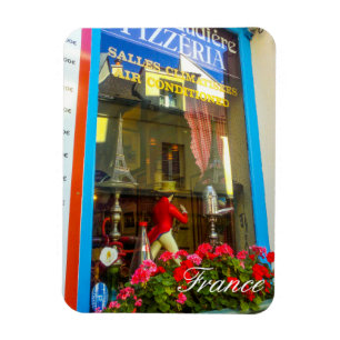 France Architecture Cityscape Street Restaurant Magnet