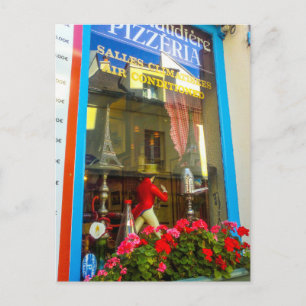 France Architecture Cityscape Street Restaurant Postkarte
