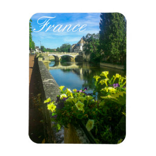 France Architecture Cityscape Street Stone Bridge Magnet