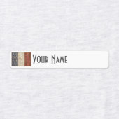 France Art Deco Flag | Custom Iron-On Name Label Etiketten (Design 1)