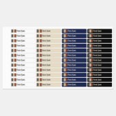 France Art Deco Flag | Custom Iron-On Name Label Etiketten (Blatt)