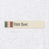 France Art Deco Flag | Custom Iron-On Name Label Etiketten (Design 2)