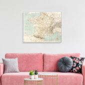 France Atlas Map Leinwanddruck (Insitu (Wohnzimmer))