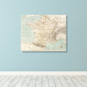 France Atlas Map Leinwanddruck (Insitu (Holzboden))
