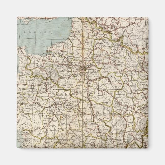 France Atlas Map Magnet (Vorne)