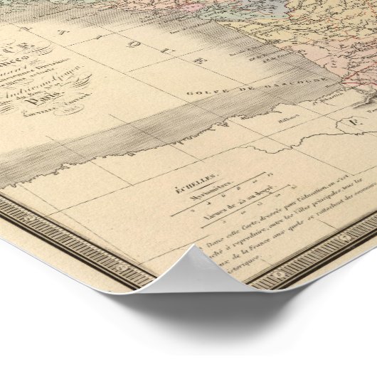 France Atlas Map Poster (Ecke)