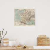 France Atlas Map Poster (Küche)