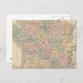 France Atlas Map Postkarte (Vorne/Hinten)