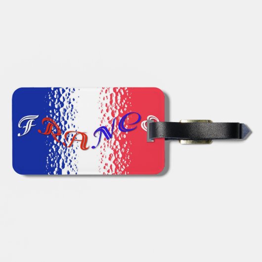 France Bag Tag Gepäckanhänger (Rückseite horizontal)