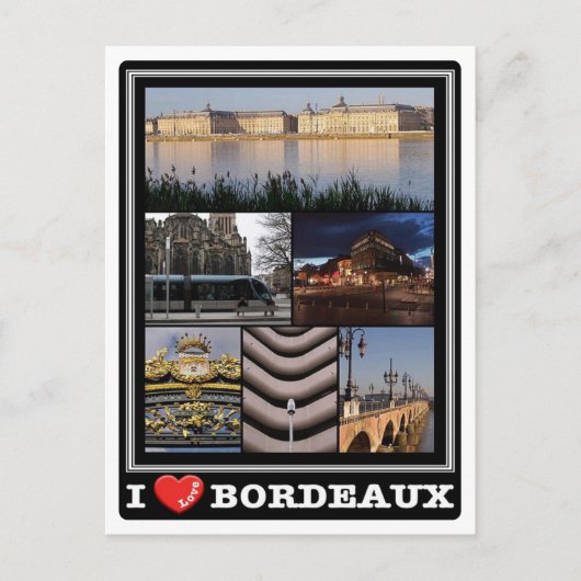 France - Bordeaux - I Love - Postkarte (Vorderseite)