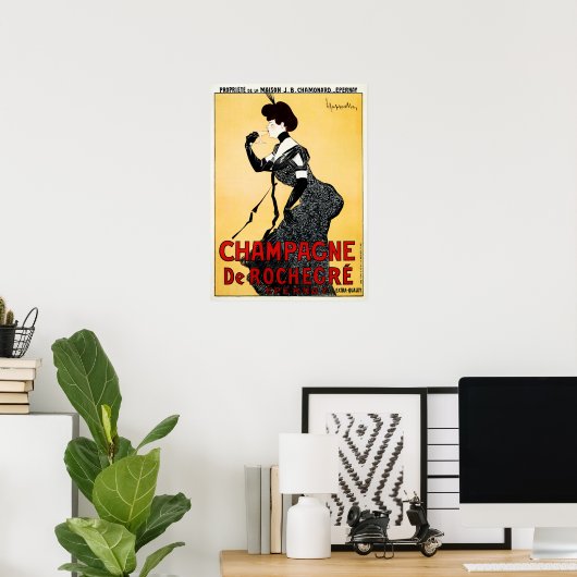 France CHAMPAGNE De ROCHEGRE Leonetto Cappiello Ad Poster (Heimbüro)