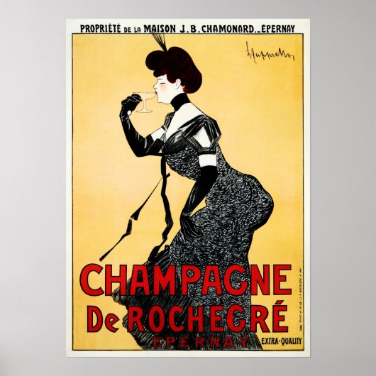 France CHAMPAGNE De ROCHEGRE Leonetto Cappiello Ad Poster (Vorne)