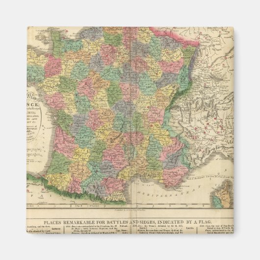 France Chronology Map Magnet (Vorne)