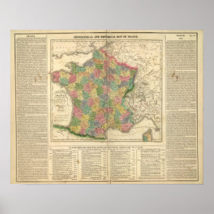 France Chronology Map Poster