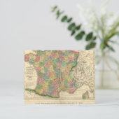 France Chronology Map Postkarte (Stehend Vorderseite)