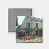 France Cityscape Street Restaurant Café View Magnet (Vorderseite/Rückseite)