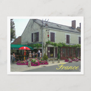 France Cityscape Street Restaurant Café View Postkarte