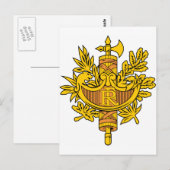 France Coat Of Arms Postkarte (Vorne/Hinten)