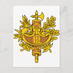 France Coat Of Arms Postkarte