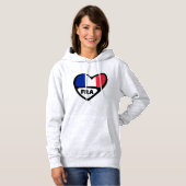 France Country Code Flag Herd, FRA Hoodie (Vorne ganz)