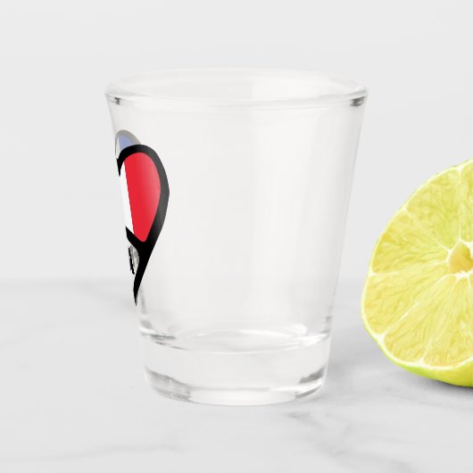 France Country Code Flag Herd, FRA Schnapsglas (Rechts)