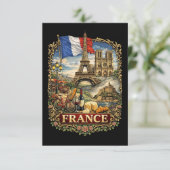 France Dankeskarte (Stehend Vorderseite)