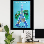France Eifel Tower Travel Vintage poster Frankreic (Heimbüro)