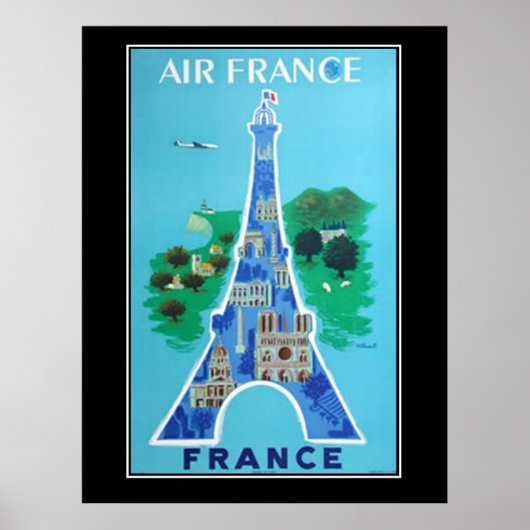 France Eifel Tower Travel Vintage poster Frankreic (Vorne)