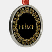 France, Eiffel Tower, Gold Design Ornament Aus Metall (Rechts)