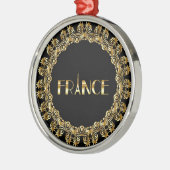 France, Eiffel Tower, Gold Design Ornament Aus Metall (Links)