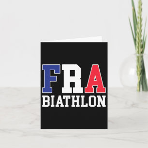 France Flag Biathlonist, Französisch Fra Biathlon Karte