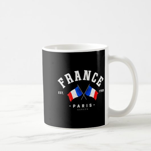 France Flag French Gift France Friend France Paris Kaffeetasse (Rechts)