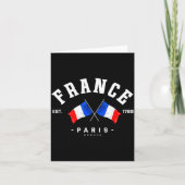 France Flag French Gift France Friend France Paris Karte (Vorderseite)