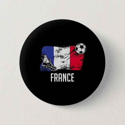 France Flag Jersey French Soccer Team French Button (Vorderseite)