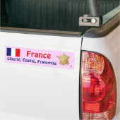 France Flag + Map Autoaufkleber (Auf Lkw)