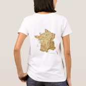 France Flag + Map T - Shirt (Rückseite)
