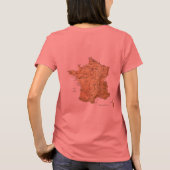 France Flag + Map T - Shirt (Rückseite)