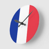 France Flag Runde Wanduhr (Winkel)