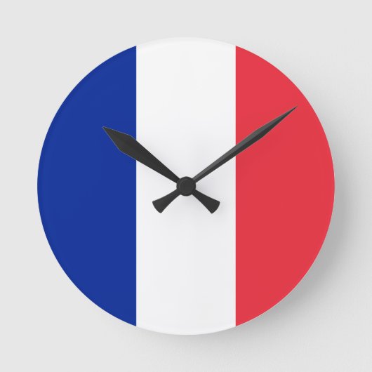 France Flag Runde Wanduhr (Vorderseite)