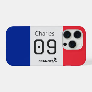 France Football Personalisierte Teamfarben Athlet iPhone 15 Pro Hülle