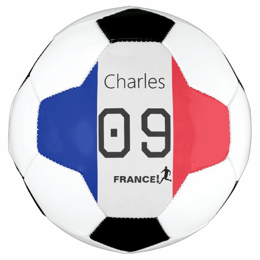 France Football Personalized Team Colors Athlete  Fußball (Vorderseite)