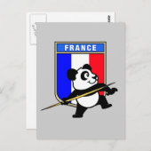 France Javelin Panda Postkarte (Vorne/Hinten)
