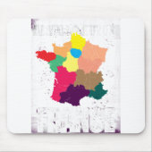 France-Karte Mousepad (Vorne)