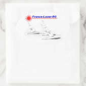France Laser RC Classic Ovaler Aufkleber (Tasche)