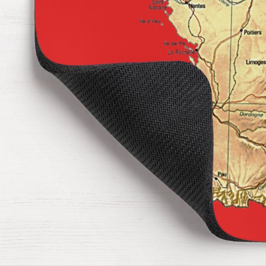 France Map Mousepad (Ecke)