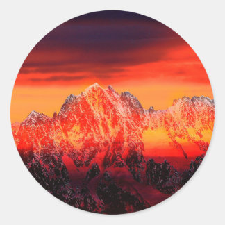 France Mont Blanc Cable Car Runder Aufkleber