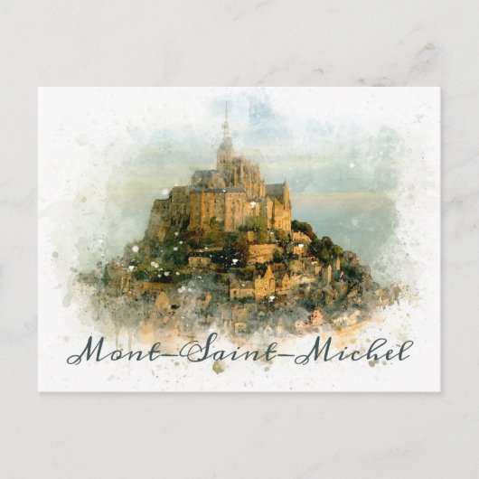 France Mont Saint Michel Island Travel Postkarte (Vorderseite)