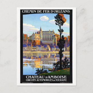 France Orleans Relief Vintage Travel Poster Postkarte