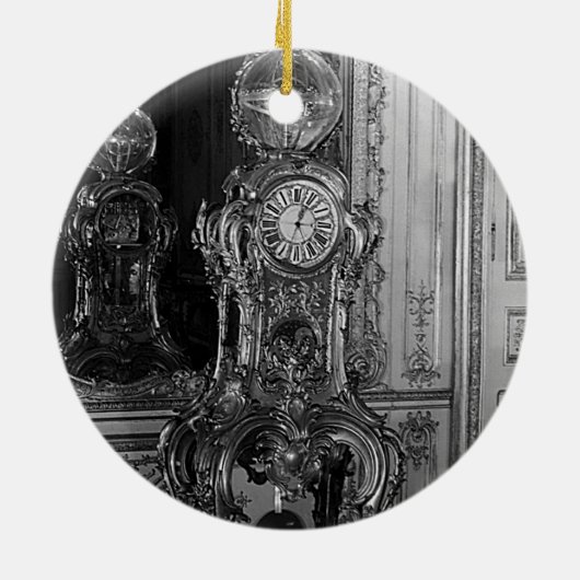 France Palace Versailles astronomische Uhr 1970 Keramikornament (Hinten)