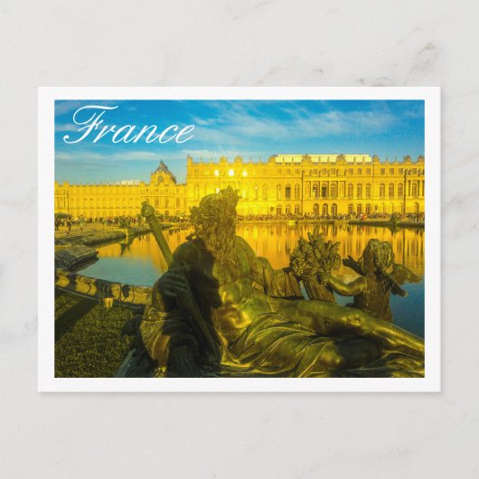 France Paris Architecture Sunset Versailles Postkarte (Vorderseite)